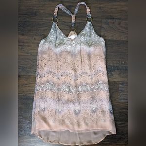 SILK DRESS, Snake Print, pink rose color V neck, light & soft